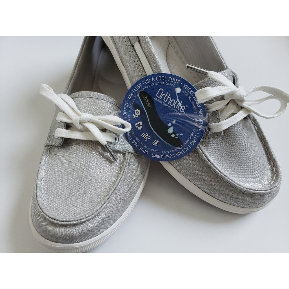Keds Silver Boat Shoes